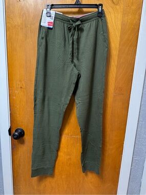 Hanes Men's Olive Drawstring Jogger Sleep Pants